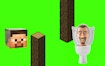 Minecraft Dönen Skibidi Flappy Tuvalet