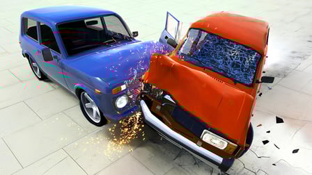 Kirişli araba çarpışma testi simülatörü